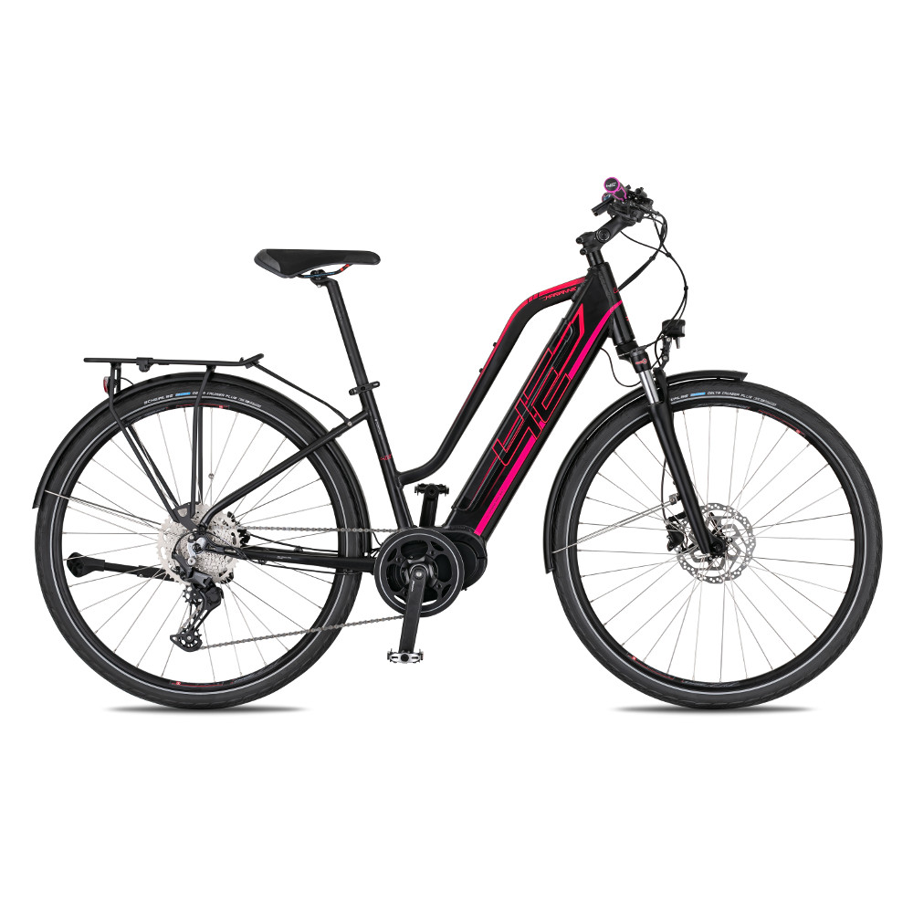 Dámsky trekingový elektrobicykel 4EVER Marianne Elite Trek - model 2021 čierna / ružová - 18"